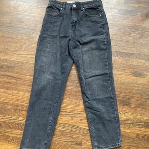 cotton on black mom jean